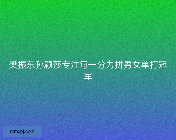 樊振东孙颖莎专注每一分力拼男女单打冠军 樊振东孙颖莎专注每一分力拼男女单打冠军